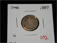 1887 Seated Liberty Dime G