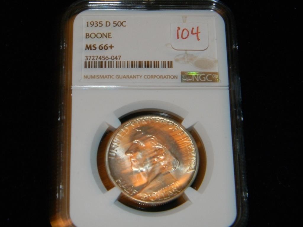 1935-D Boone Commemorative Half NGC MS66+ ***