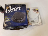 Food Scale and Oster Hot Plate