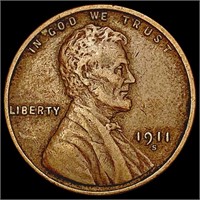 1911-S Wheat Cent CLOSELY UNCIRCULATED