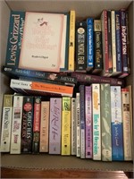 2 boxes of paperback books