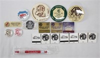 MG Car Button Pins, Matches, Name Tag ++ Lot