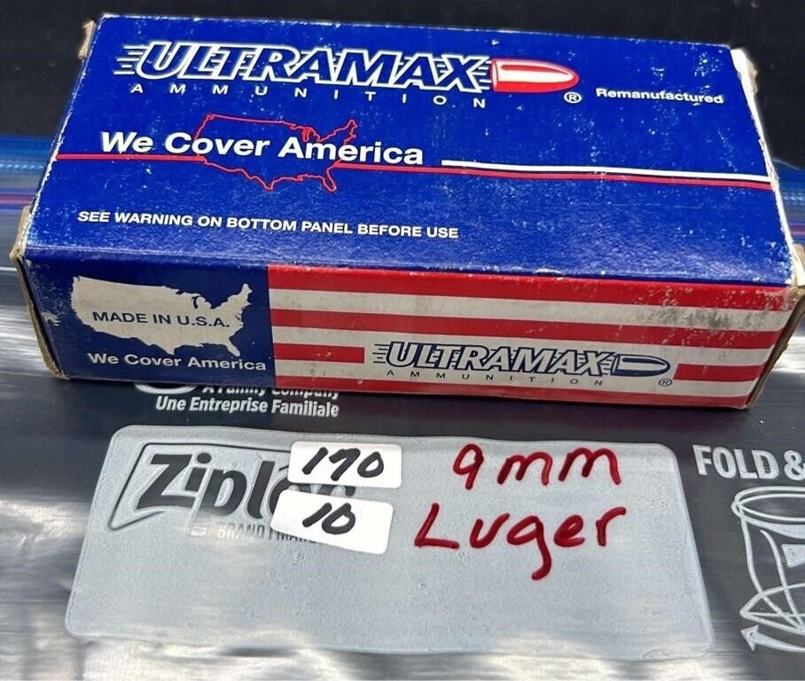 Ultramax 9 MM Ammo- Full Box