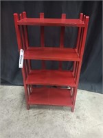 RED WOOD BOOKSHELF