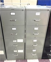 (2) 4 drawer, filing cabinets