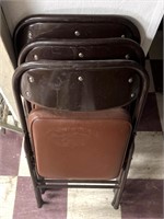 3 cushioned folding chairs