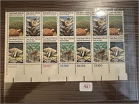 QTY 14 CORAL REEF STAMP SHEET
