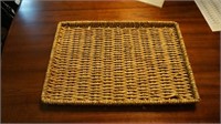 Basket weave serving tray