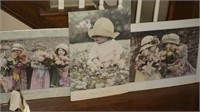 Collection of Children w/ flowers prints