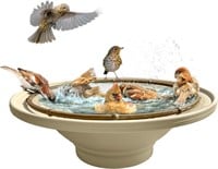Quackups Solar Bird Bath: Outdoor Fountain