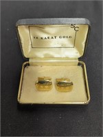 Pair Of Men's 14k Gold Cufflinks Engraved