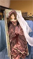 34 inch Victorian porcelain doll, in the original