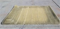 5x7 Shag Tan & Yellow Area Rug (Needs Cleaning)