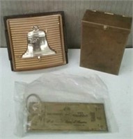Bag-Liberty Bell Great Dates Plaque, Brass