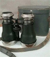 Vintage Field Lacroix Binoculars With Hand Sewn