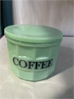 Modern jadeite coffee canister