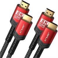 JSAUX 8K HDMI 2.1 Braided Cable 2pk