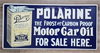 Poparine Motor Car Oil Embossed Advertising Sign.