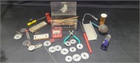 Jewellery pliers, sanding disks, mini drill bits,