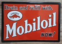 Gargoyle Mobiloil Embossed Advertising Sign.