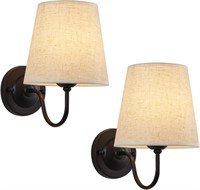 Wall Sconces Set of 2, Black, Indoor Use