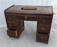 Sewing cabinet/desk, cut-out top