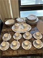 Lenox Blue Ribbon china service for 8 incl cup and