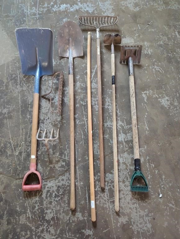 Essential Lawn and Garden Tools, & Blue Bin