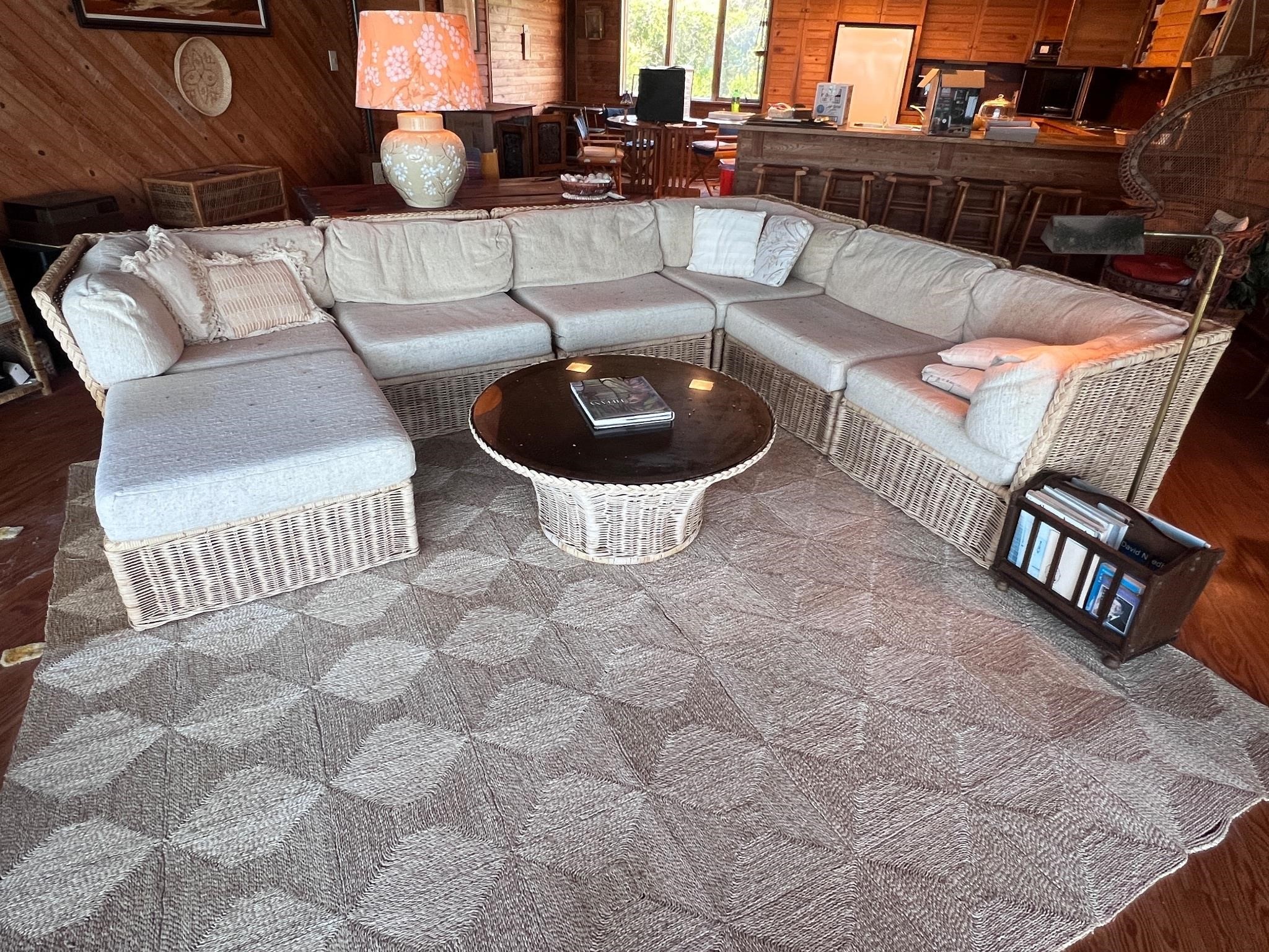 Vintage wicker sectional 7pc needs***