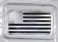 1 OZ AMERICAN FLAG SILVER BAR