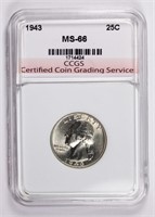 1943 SILVER WASHINGTON QUARTER