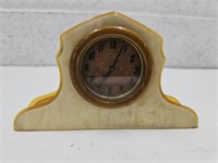 Works Celluloid or Bakelite Clock See Condition