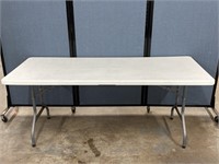 Plastic Top Folding Table 71.5"x29.5”x29”