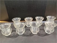 Set of 8 Vintage Clear Glass Shirmp Cocktail Serve