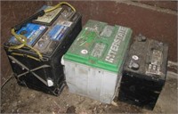 (3) Various large used batteries.