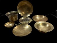 Seven Pieces Asian Brass