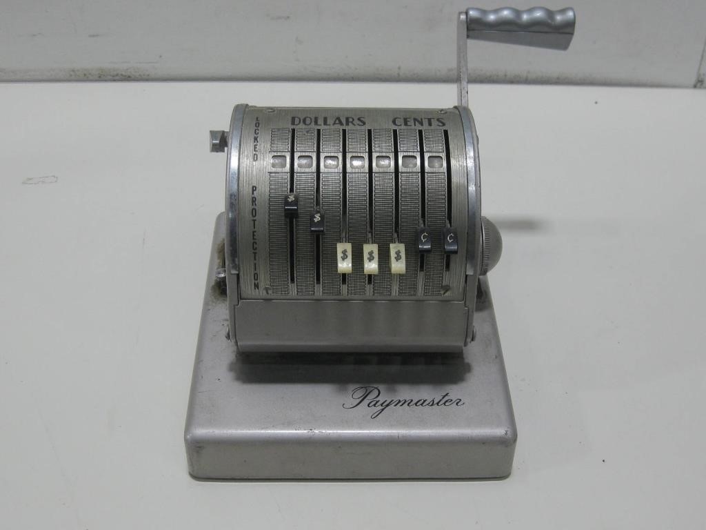 Vtg Paymaster Check Machine Untested See Info
