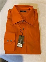 Hugo Boss Men's Orange Dress Shirt NEW 16