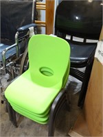 Lot of Stackable Youth & Adult Chairs