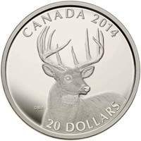 2014 $20 The White-Tailed Deer: Mates - Pure Silve