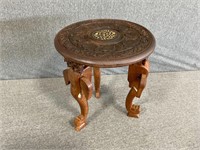Cute Carved Wood Elephant Table