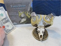 New Deer Skull Antler Salt & Pepper SET $49 1of2