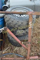 Red Rack and 4 wheeler  Tires