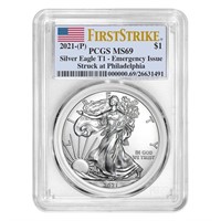 2021 P MS 69 1st Strikes PCGS Silver Eagle