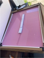 35” x 47” Magnetic Pink Glass Dry Erase Board