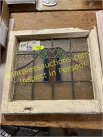 20x20 leaded stain glass window