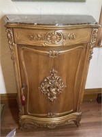 French antique granite top server.  44” tall x