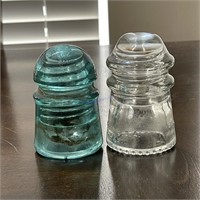 Pair of Small Glass Insulators