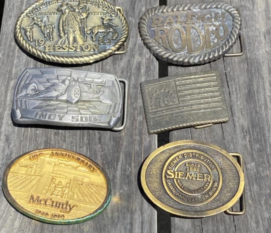 6 Belt Buckles