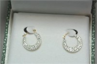 10k Gold Cubic Zirconia Earrings